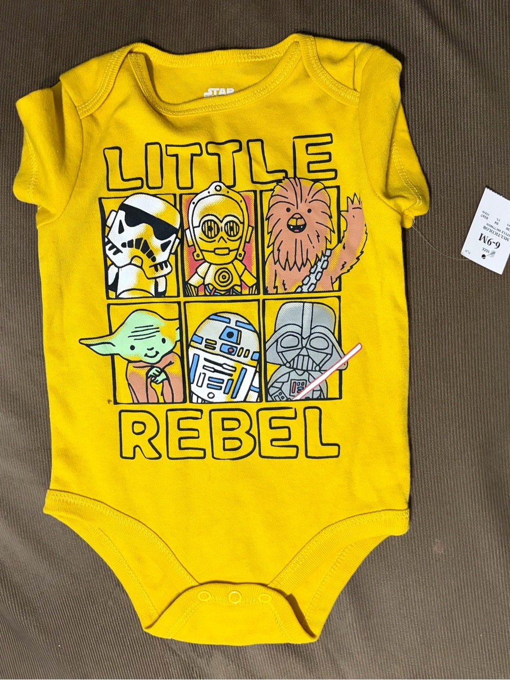 Disney Star Wars "Little Rebel" Baby Star Wars: C-3PO, Yoda+ More Size 6-9 Month